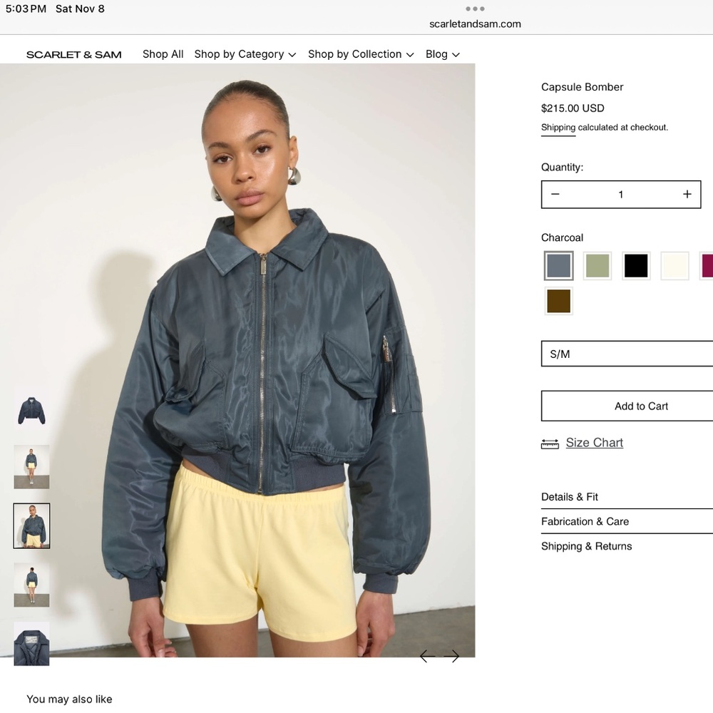 SCARLET AND SAM BOMBER JACKET,S/M, BRAND NEW(Orig price $235)